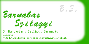 barnabas szilagyi business card