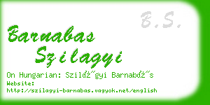 barnabas szilagyi business card